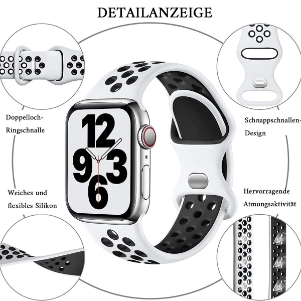 Sportsarmbånd kompatibel med Apple Watch-rem, pustende