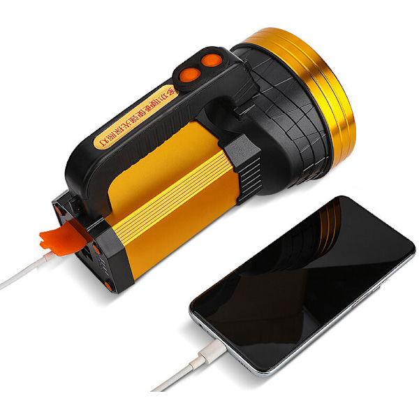 Superlys LED-lommelygte 10000mAh USB genopladelig høj lysstyrke Lumen drevet til camping og sejlads KLB