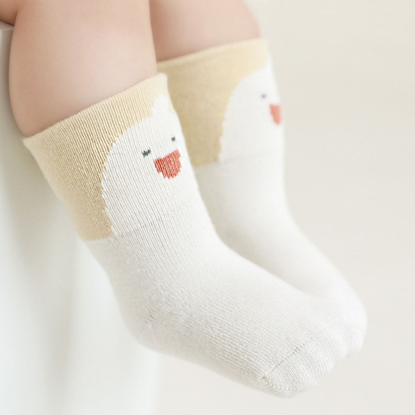 5 par baby halkfria strumpor baby flickor tjocka vinter varma strumpor m S KLB