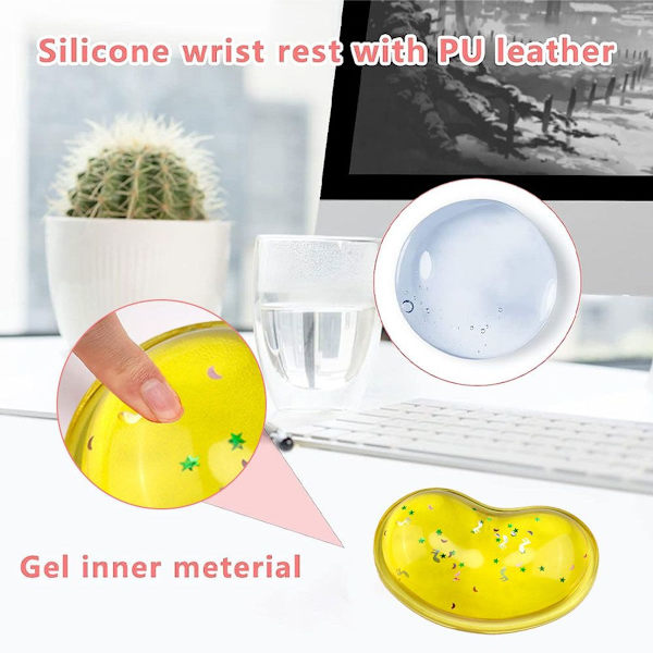 Ergonomisk silikon handledsstöd för mus - Transparent handledsstöd i stil 3