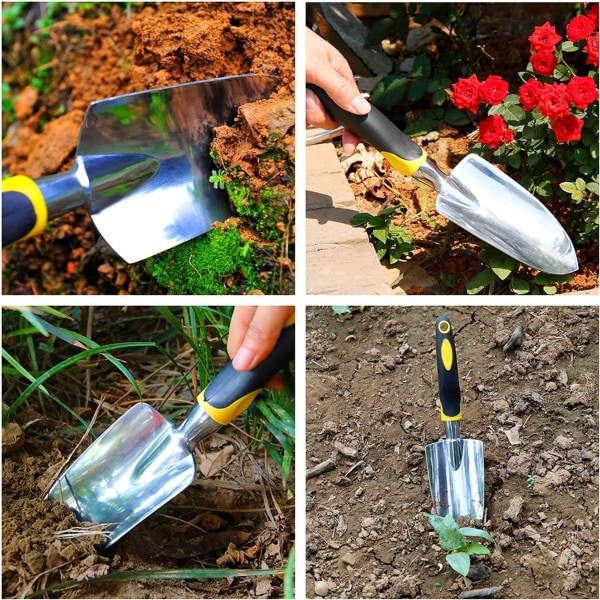 Trädgårdsspade, handspade, 2 delar, tungt gjutet aluminium