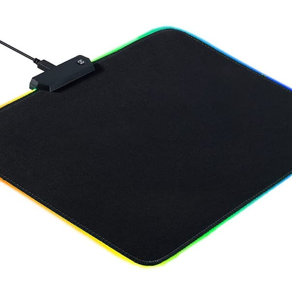RGB-Gaming-musemåtte 340 x 245 x 3 mm, LED-musemåtte med