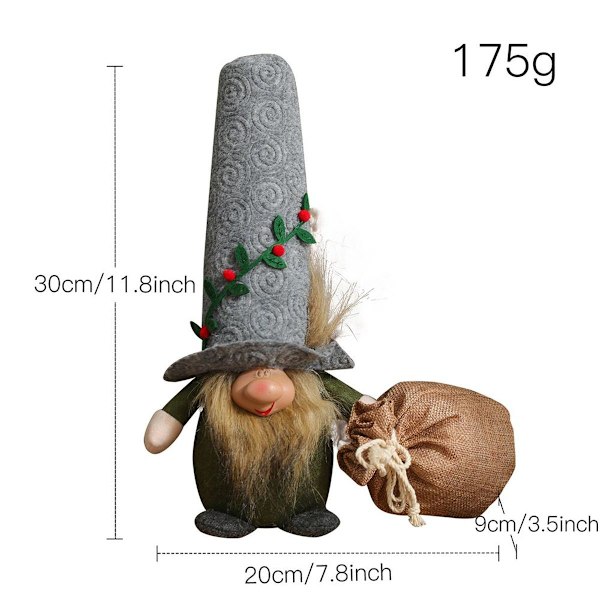 Faceless Dwarf, Stående, Faceless Dwarf, Prydnader, Fylld, Grå KLB