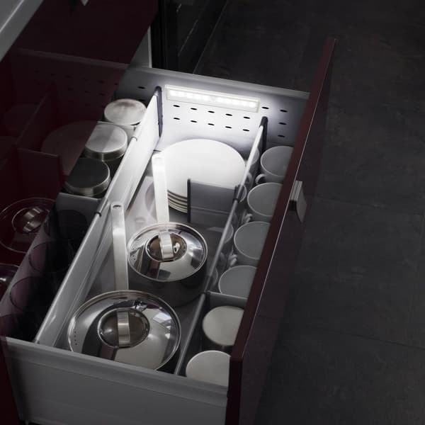 Set med 2 LED-nattlys med bevegelsessensor, skapbelysning, LED-strimler, KLB