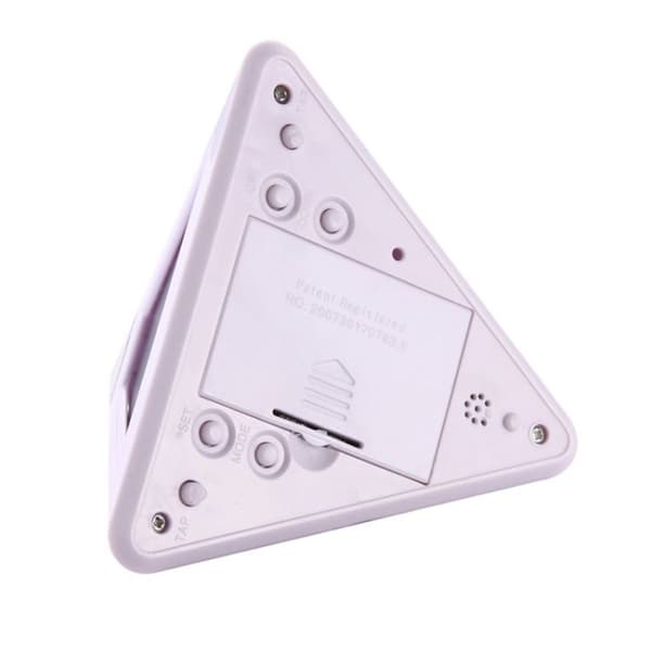 2 stk. Farveskiftende Pyramide Digital LCD Vækkeur Termometer Temperatur Dato