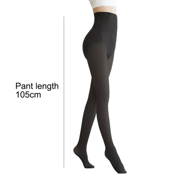 Varme Højtaljede Honeycomb Tights 250g Sort Stor Størrelse KLB