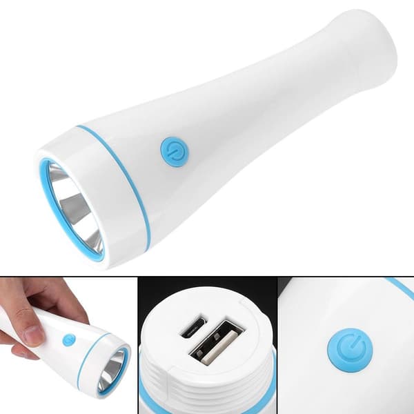 Utendørs LED-lommelykt, USB-lading lommelykt, vanntett, fungerer KLB