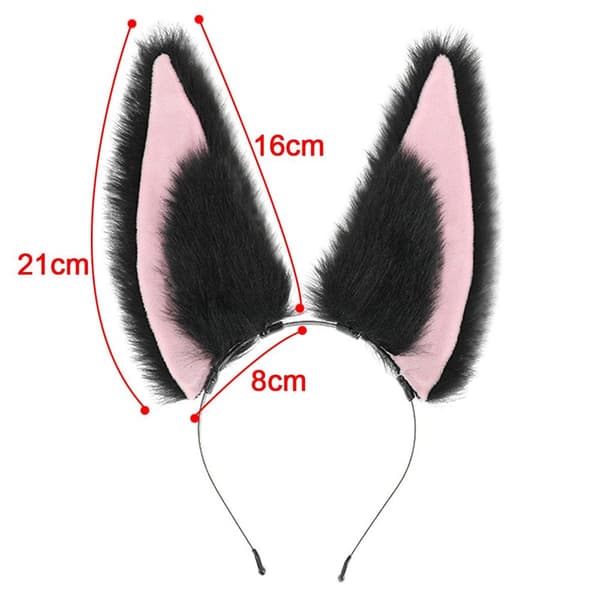 Fox Wolf Cat Dog Ears Hodebånd Hårbånd Halloween Kostymefest KLB