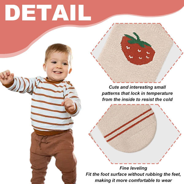 5 par baby överknästrumpor barnstrumpor höst och off-white KLB