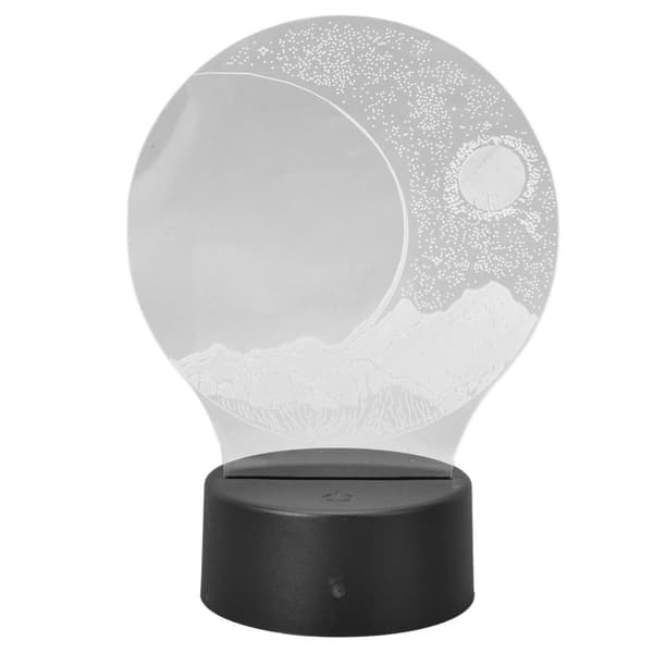 Halvmåne 3D lys, 7 farver, touch skiftende LED nat KLB