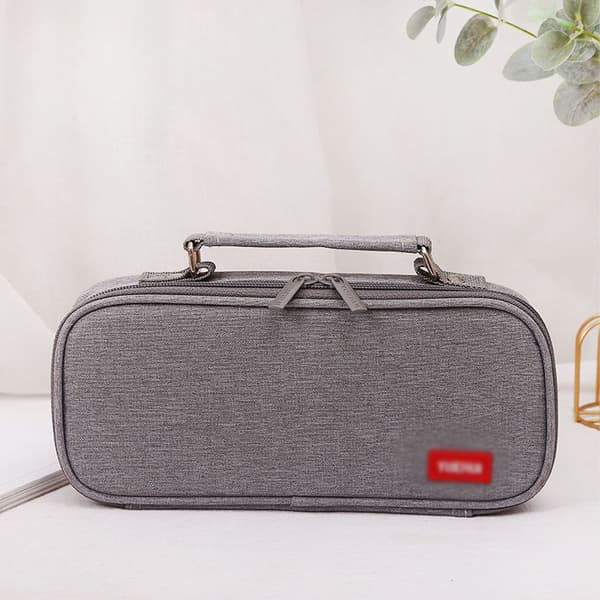 Blyantskrin med stor kapacitet - Pen Organizer Pouch i Grå