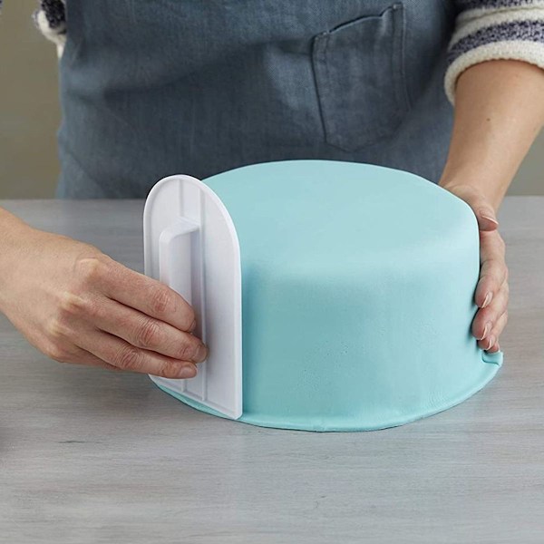 Piece Fondant Smoothing Tool Kakedekorering Smoother Polisher Hvit KLB