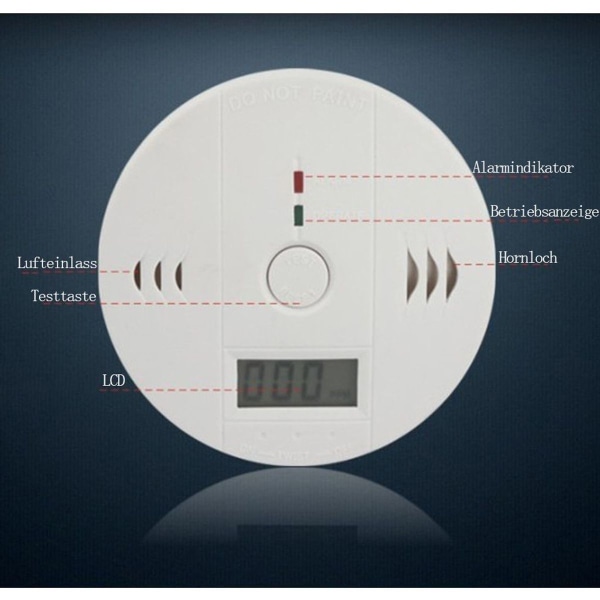 Hiilimonoksidihälytin LED-näytöllä/elektronisella sensorilla KLB