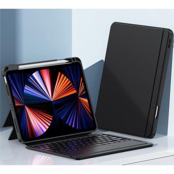 Janolty tangentbord för nya iPad Pro 12.9 2021/2020/2018, QWERTZ belyst