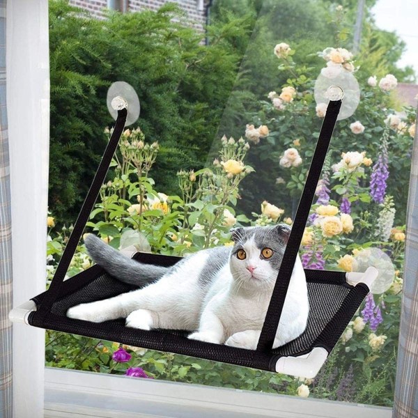 Kattfönsterplats katttillbehör fönsterstol fönsterliggare katthängmatta KLB