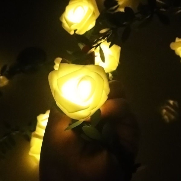 9,8 fot Rose Rattan LED String Lights DIY juledekorasjon KLB