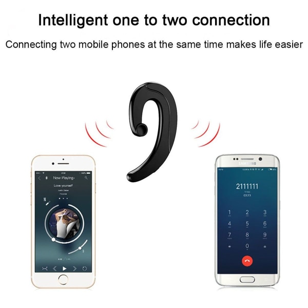 Bluetooth-headset trådløs sort