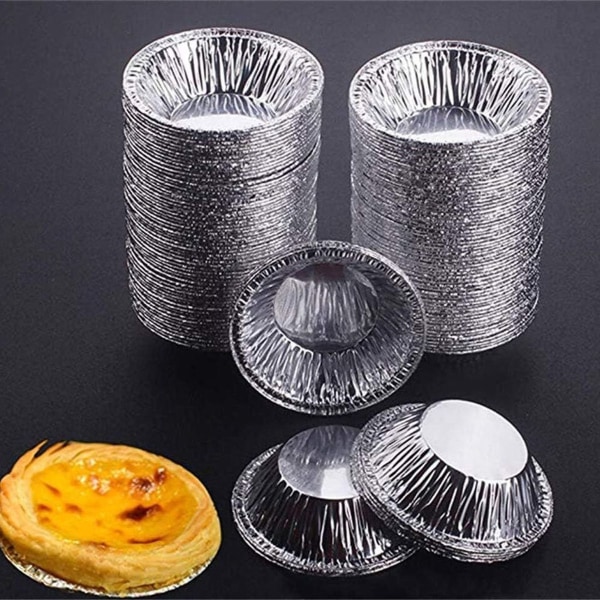 Eggekakerform 250 stk/sett, Engangs aluminiumsfoliebeger Baking Muffin