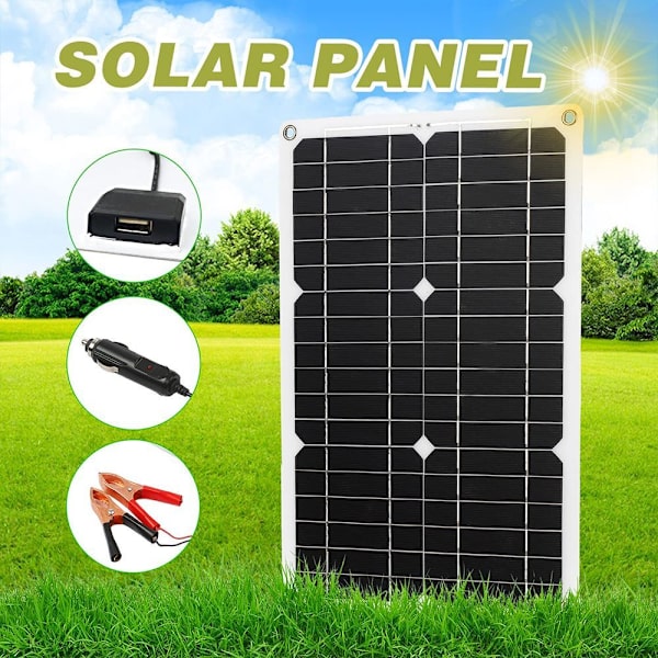 Solcellsladdare solpanel kit med solcellsregulator, med