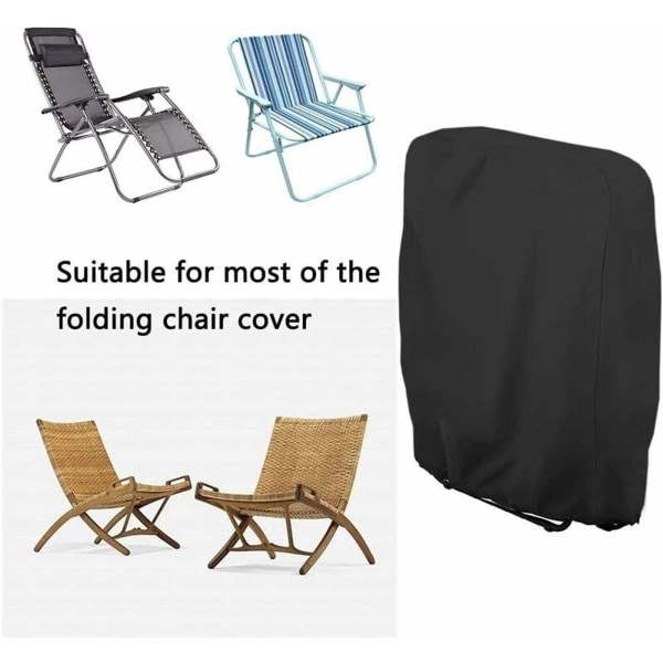 Suojapäällinen cover tuolille, vedenpitävä, 71 x 110 x 34 cm (musta)