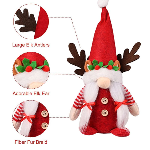 Plysch Jul Gnomes Plysch Elf Dockor Prydnader Jul Stil 2 KLB