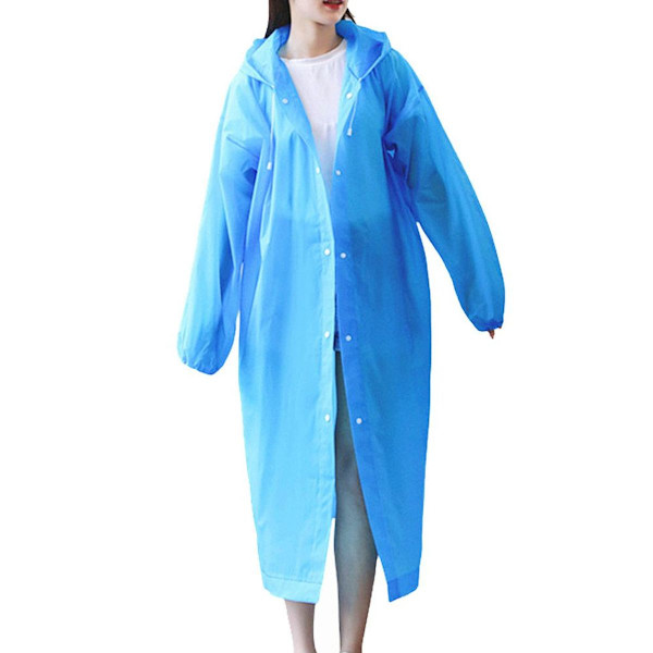 Vuxen återanvändbara ponchos 2-pack huva dragsko blå ponchos KLB