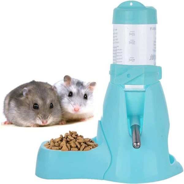 Hamstervattenflaska, automatisk nappflaska för små husdjur med bas för matbehållare, hängande hydda, nappflaska, automatautomat för små djur (80 ml, B