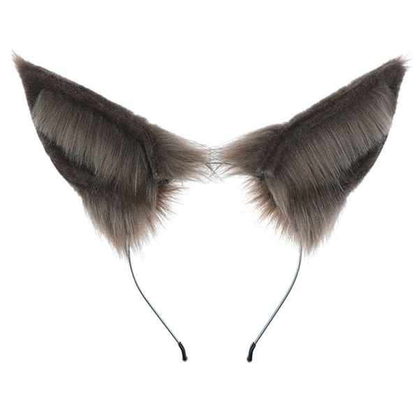 Furry Cat Wolf Fox Ears Hodebånd Halloween Hodeplagg Kostymefest KLB