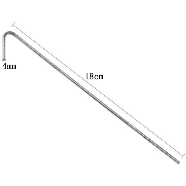 Teltsplinter 12 stk 18 cm teltkroge stålplinter jordplinter til telt aluminium teltsplinter