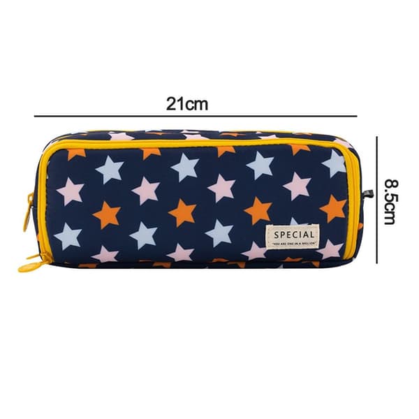 Pencil Case Stor Kapacitet 3 Rum Lærred Pencil Case Style 2 KLB