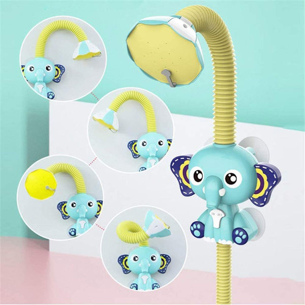 Badelegetøj Baby Vandspil Elefant Model Hane Bruser Elektrisk KLB
