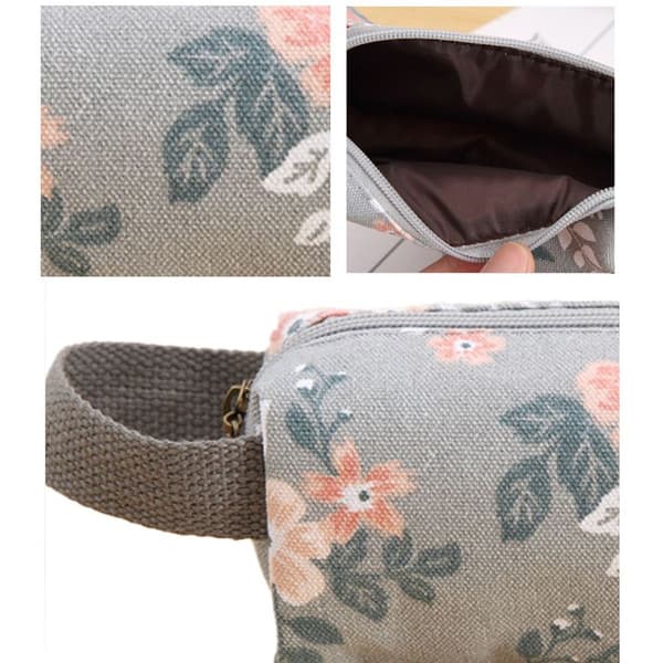 Pencil Case Stor Kapacitet Lærred Pen Pose Stående Form 3 KLB