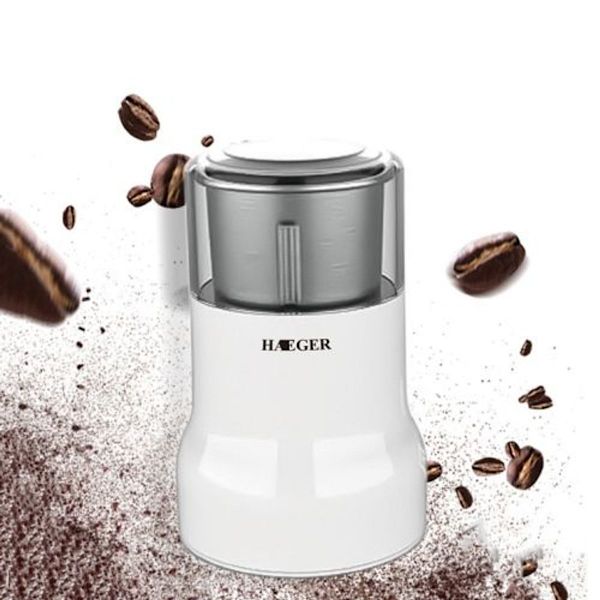 HAEGER Liten bønnekvern, husholdningsautomatisk kaffebønnekvern, europeisk stan