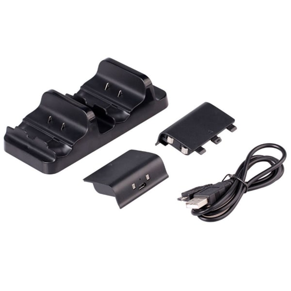 Dobbel ladestasjon for Xboxone håndkontroll trådløs kontroller, svart KLB