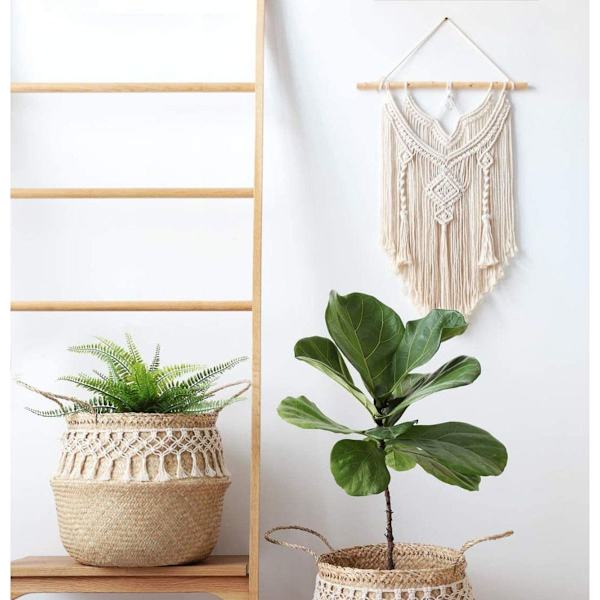 Macrame väggbonad Chic Driftwood Tapestry Vävda väggdekor Indie Room KLB