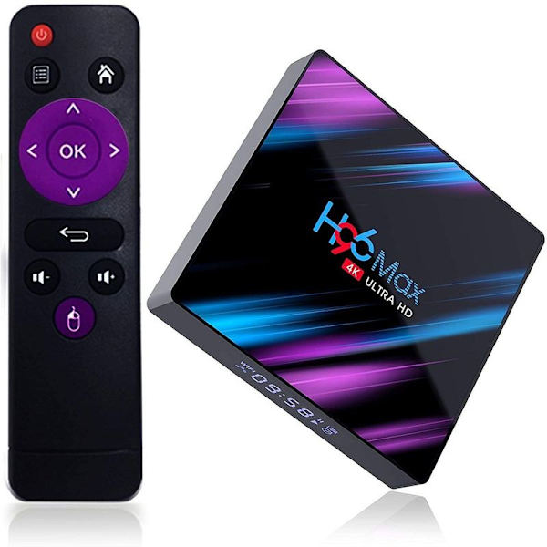 H96 Max Smart Android 9.0 TV-boksi Quad Core 4K H.265 4GB + 32GB WiFi Media Player