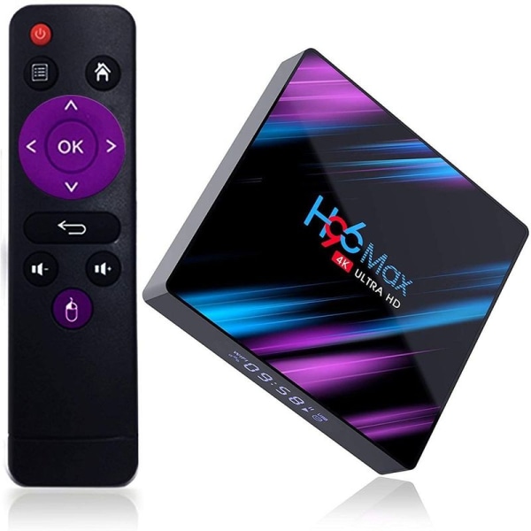 H96 Max Smart Android 9.0 TV Box Quad Core 4K H.265 4GB + 32GB WiFi Media Player