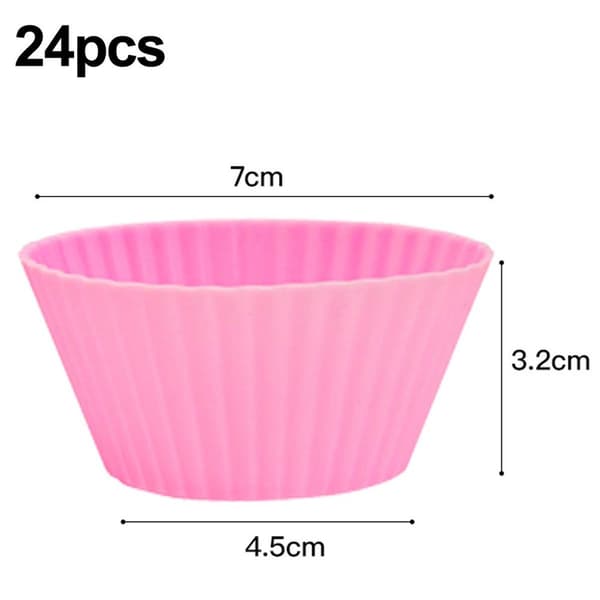 Silikone Mini Cupcake Holdere Mini Cupcake Cases Kage Pink KLB