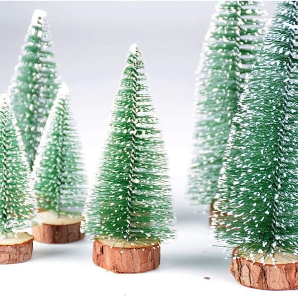kunstige juletre, mini juletre, mini dekorasjonsbord for