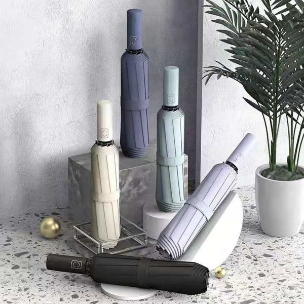 Fuldautomatisk dobbelt paraply med tolv ribben, Repel Umbrella sort