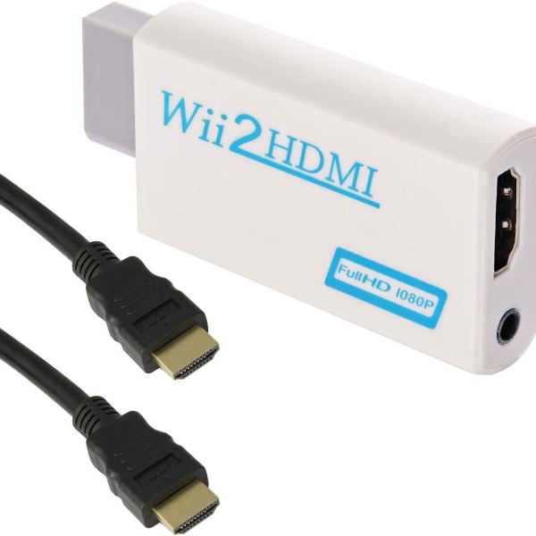 Wii til HDMI Adapter Wii til HDMI Converter Full HD 1080P Video Converter Adapter med Au