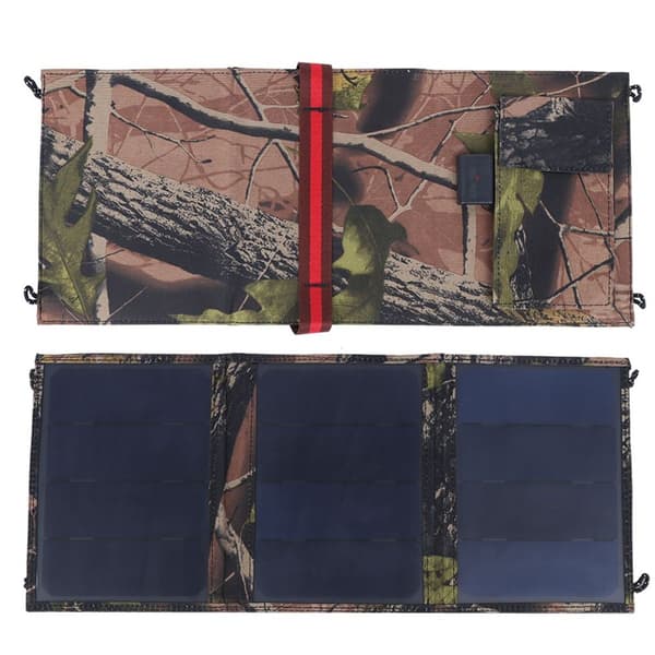 5W 5V Bærbar Utendørs Solcellepanel, Foldbar Lomme Lader for KLB