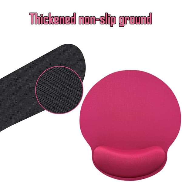 Musemåtte med håndledsstøtte, Memory Foam tastaturpude, Easy Rose Pink