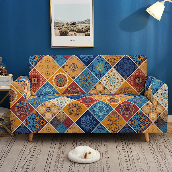 1-istuttava joustava sohvanpäällinen, liukumaton sohvanpäällinen, retro-sohvanpäällinen