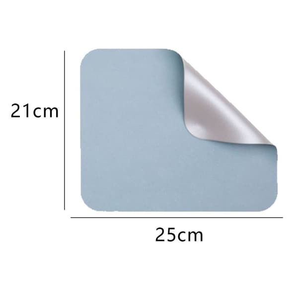 2-pak musematte vanntett skinn musematte himmelblå + sølv og grønn + rosa