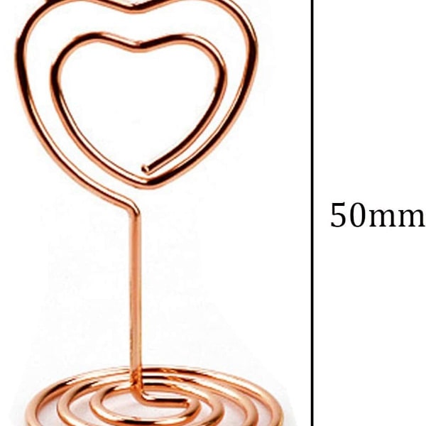 10-pack bordnummerkortshållare, hjärtformad stativformhållare KLB