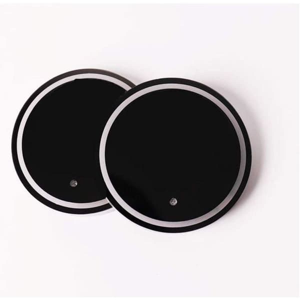 LED-drikkeholderlys, 2 stk. vandtætte coasters 7 farver
