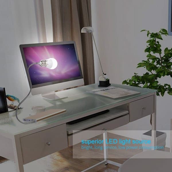 Bærbar USB LED-pære, fleksibel, egnet til natlæsning på bærbar computer KLB