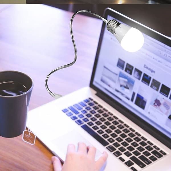 Bærbar USB LED-pære, fleksibel, egnet til natlæsning på bærbar computer KLB