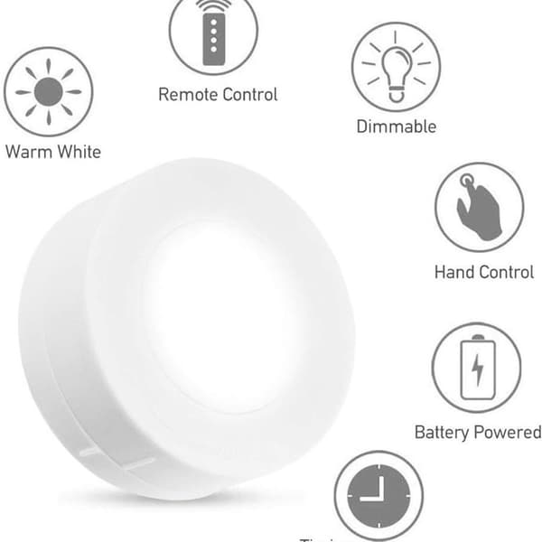 LED-skåpsbelysning med fjärrkontroll, 3 st skåpsbelysning för KLB